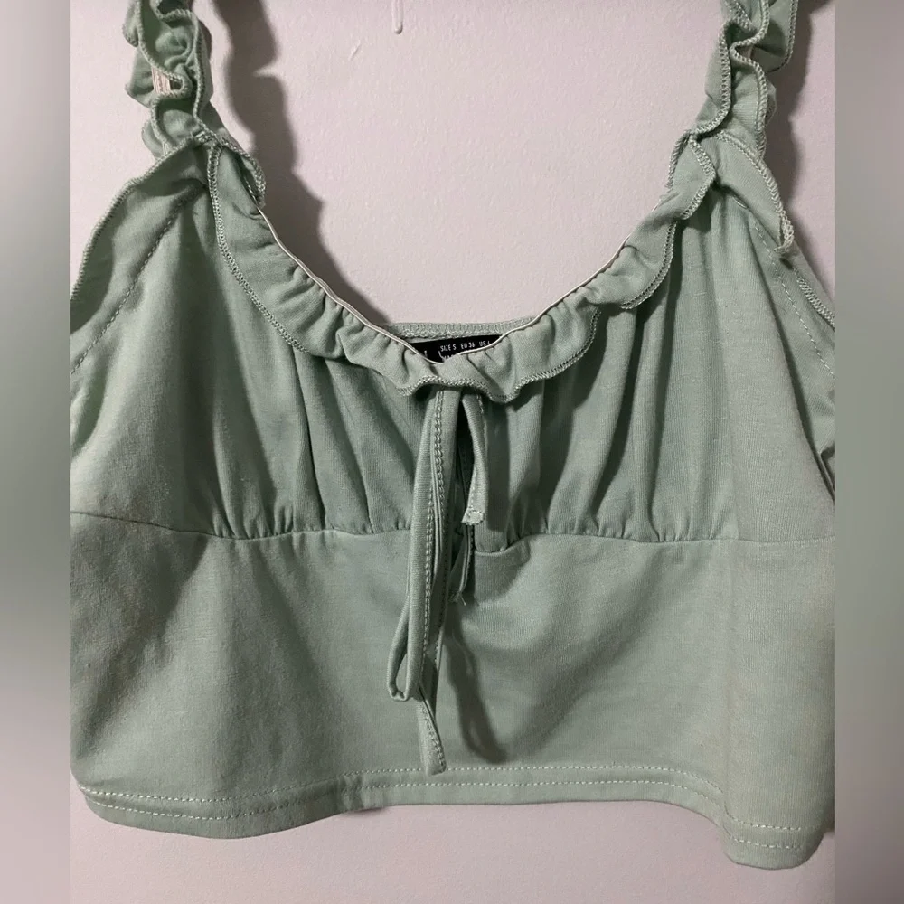 Shein Mint Green Cropped Tank Top - Picture 3 of 6